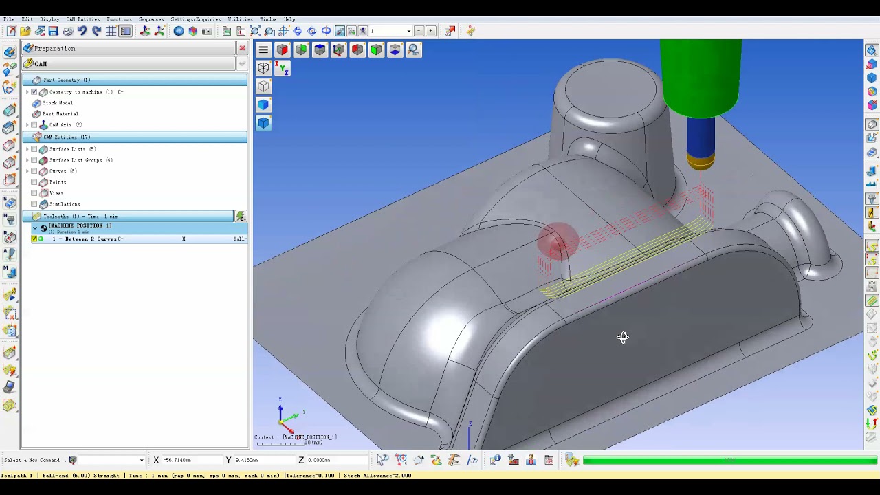 WorkNC：Between 2 Curves #22