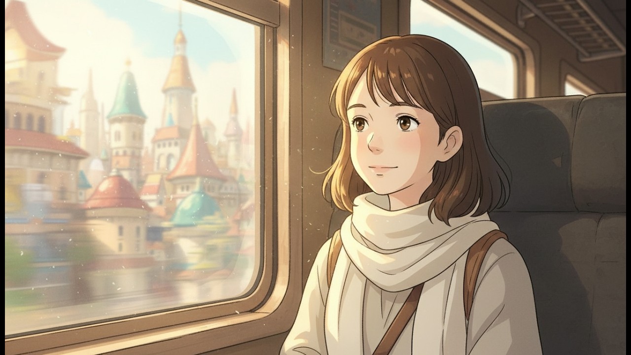 Solo Soft Travel Diaries ✨ Peaceful Animated Escape | Ghibli Inspired ASMR