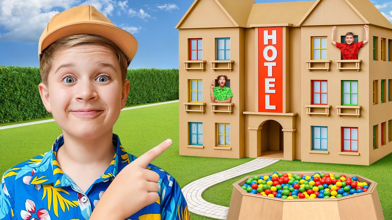 Cardboard Hotel Challenge 🏨 | Fun Adventure for Kids