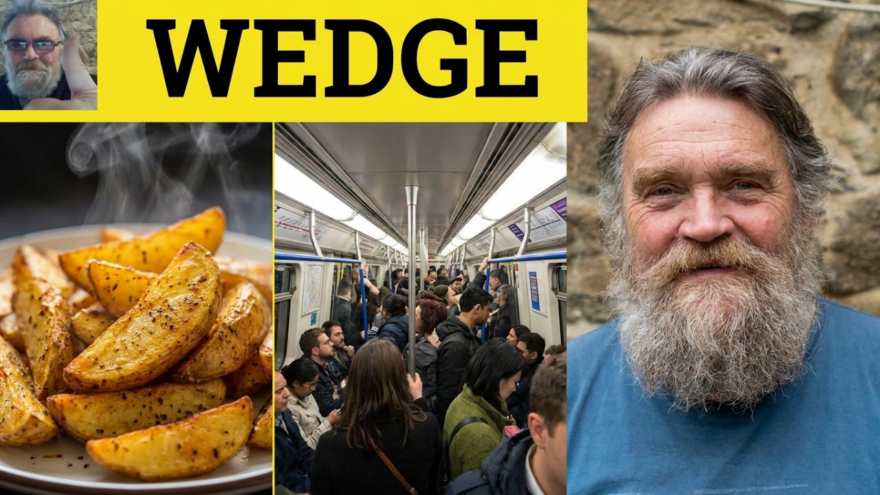 🔵 Wedge - Wedge Meaning - Wedged Examples - English C2 Vocabulary