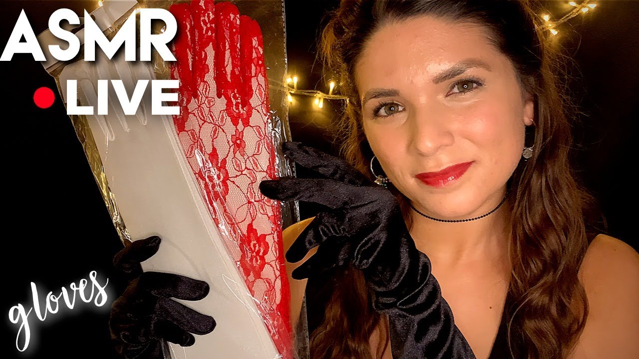 ASMR LIVE New Gloves Unboxing + Hand Movements