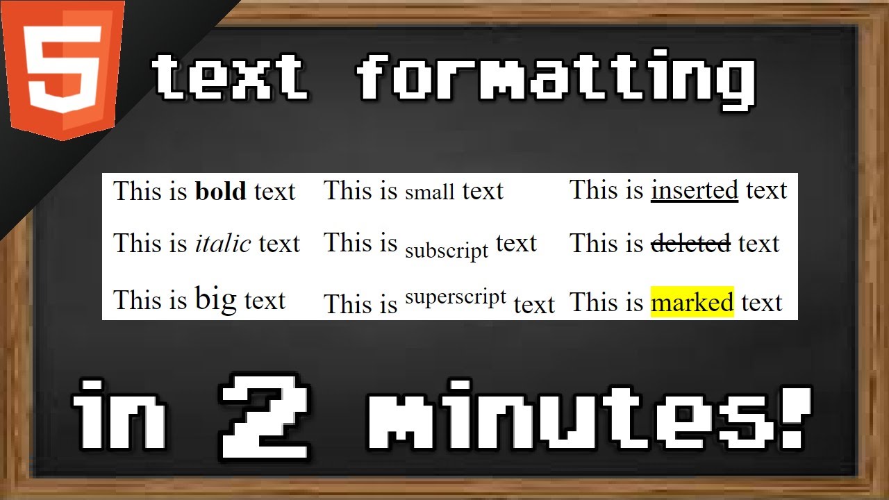 Learn HTML text formatting in 2 minutes 💬