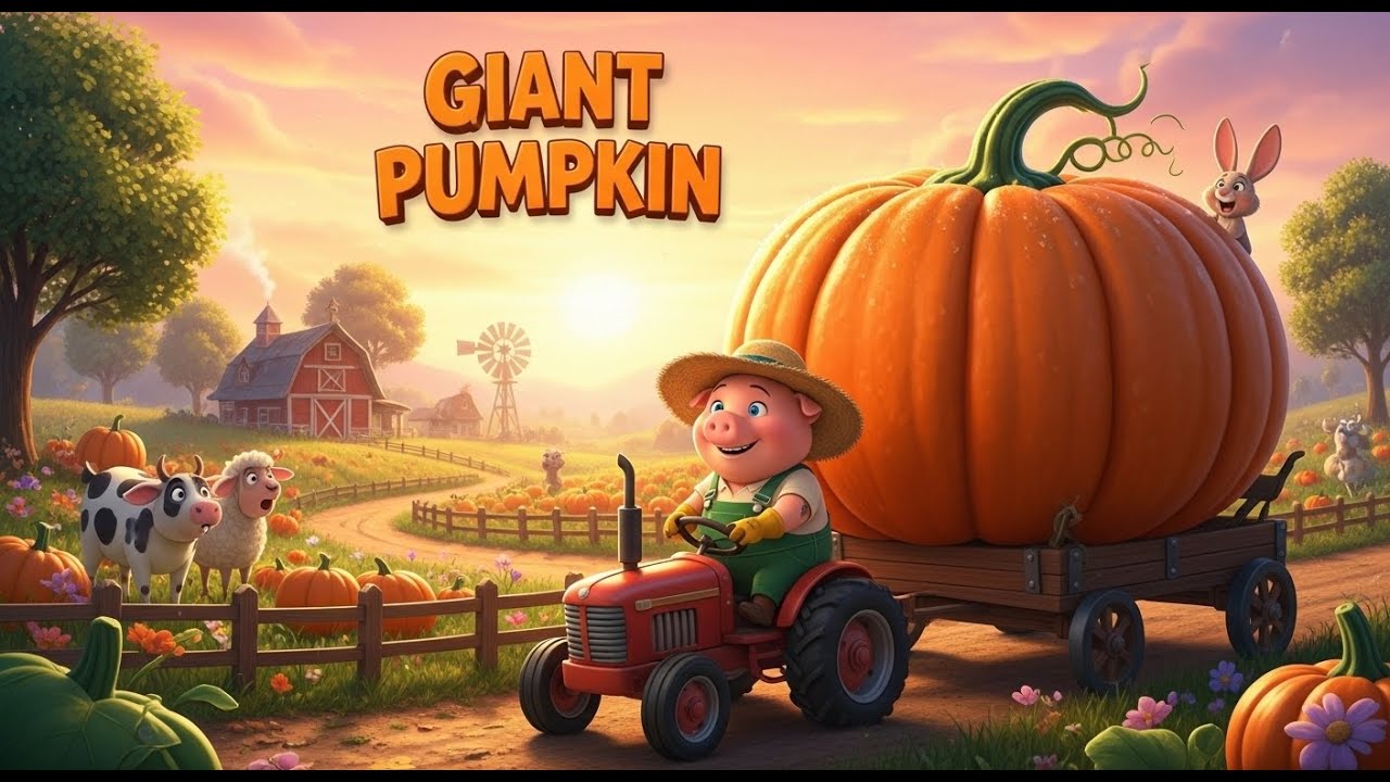 Happy Farm 🌻🌾🌱 | Episode 1: The Giant Pumpkin Harvest 🎃🚜 | Cartoon for Kids ✨