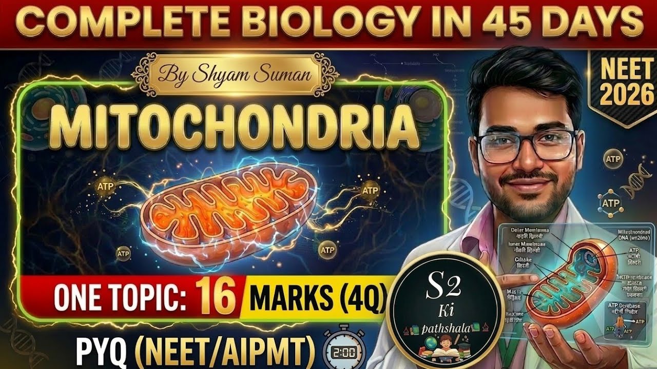 Mitochondria se 16 Mark's 😱 NEET Me | Cell: The Unit of Life | NEET Biology 2026 | By Shyam Suman