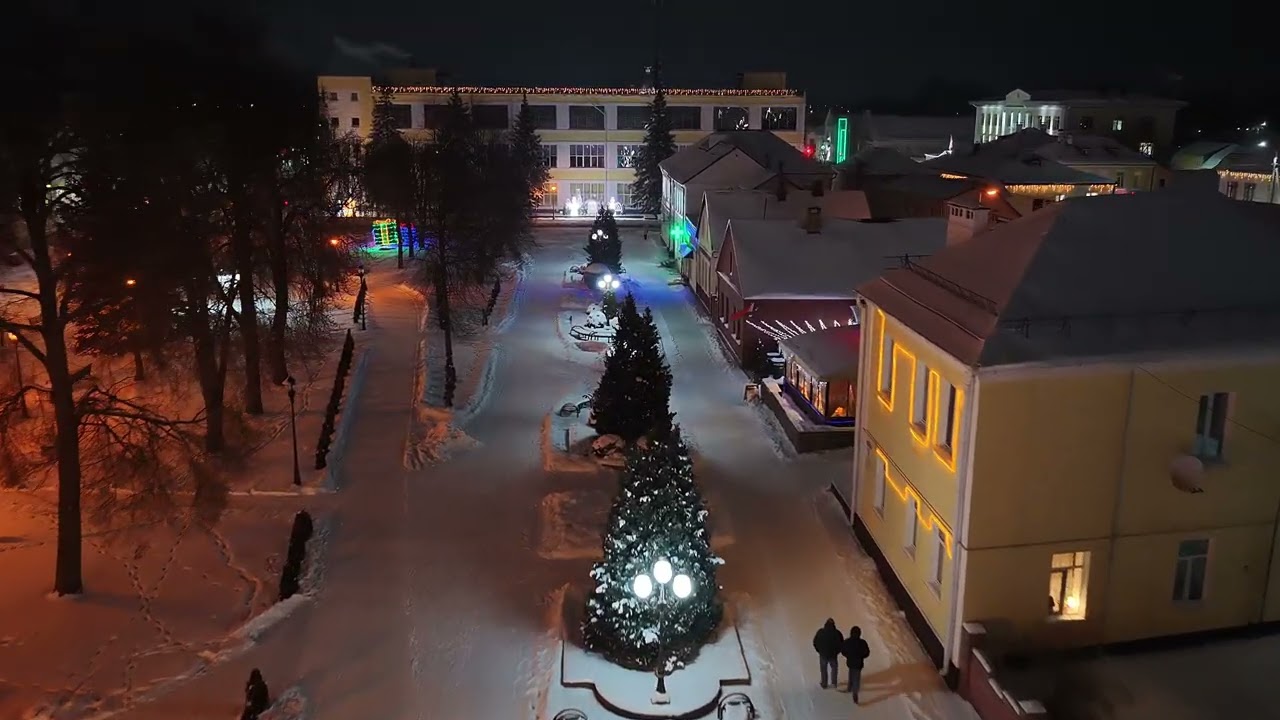 Путешествие по ночному зимнему новогоднему Кобрину #кобрин #новости