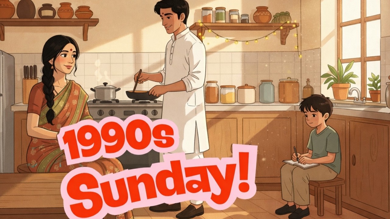 1990s Sunday Ghibli Village | Ghibli ASMR video | 1990s Sunday