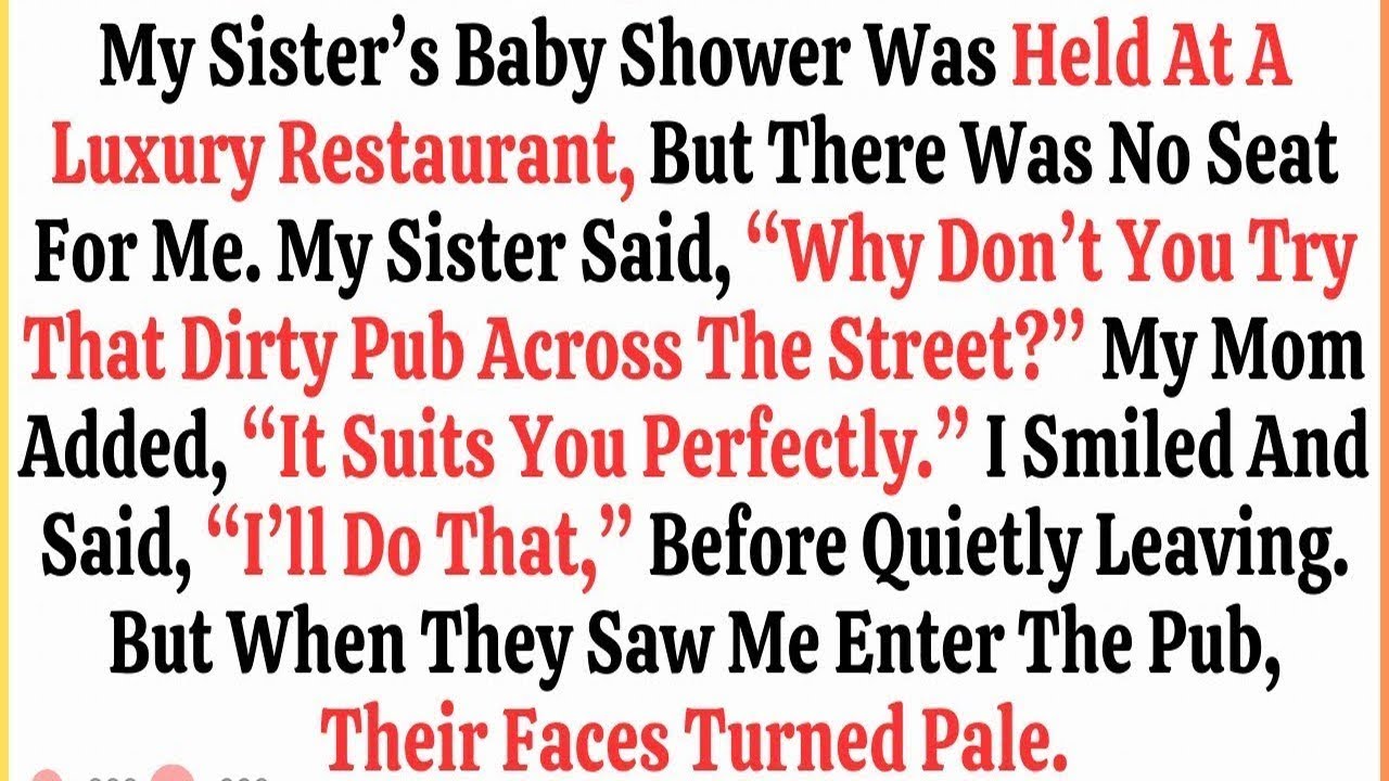 My Sister’s Baby Shower Had No Seat For Me… But Later, She Turned Pale