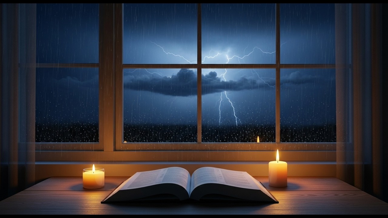 Psalms with Rain for Sleep and Divine Covering | Lie Down in Peace 🌙