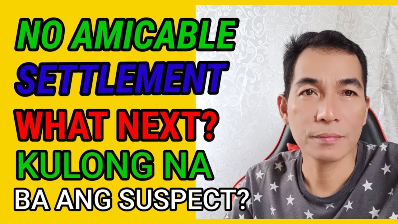 No Amicable settlement