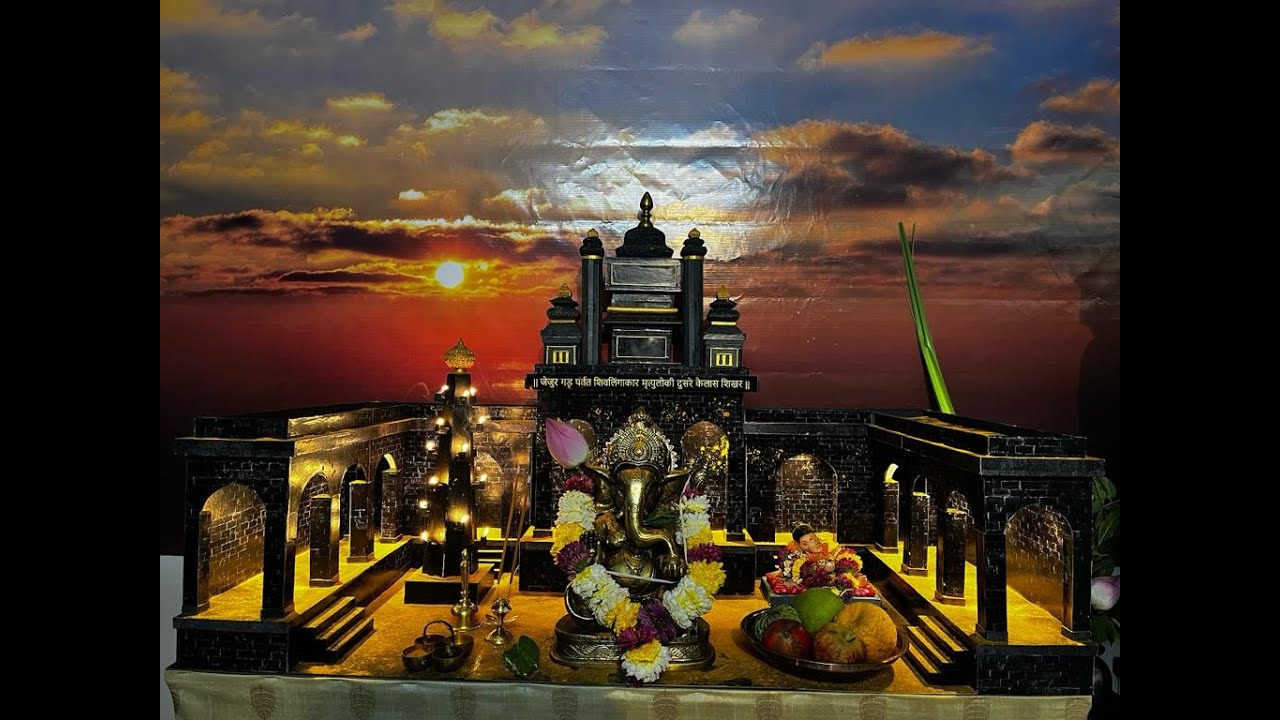 Ganpati decoration idea 