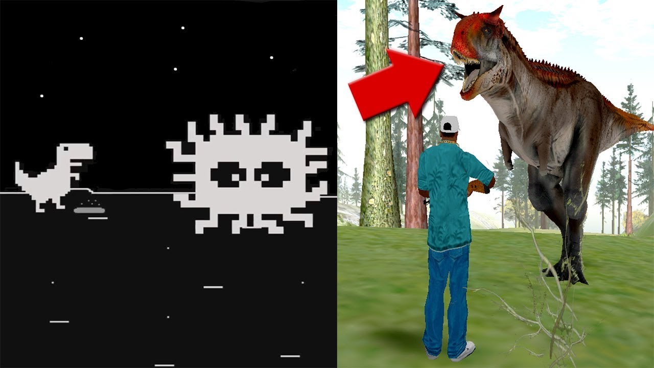 Esto me paso por jugar al T-Rex a las 12 AM en GTA San Andreas