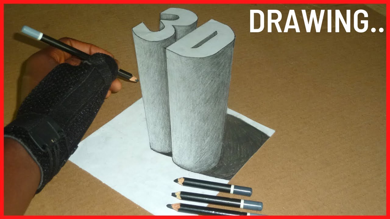 3d drawing easy | 3d drawings on paper | easy 3d art | 3 & D