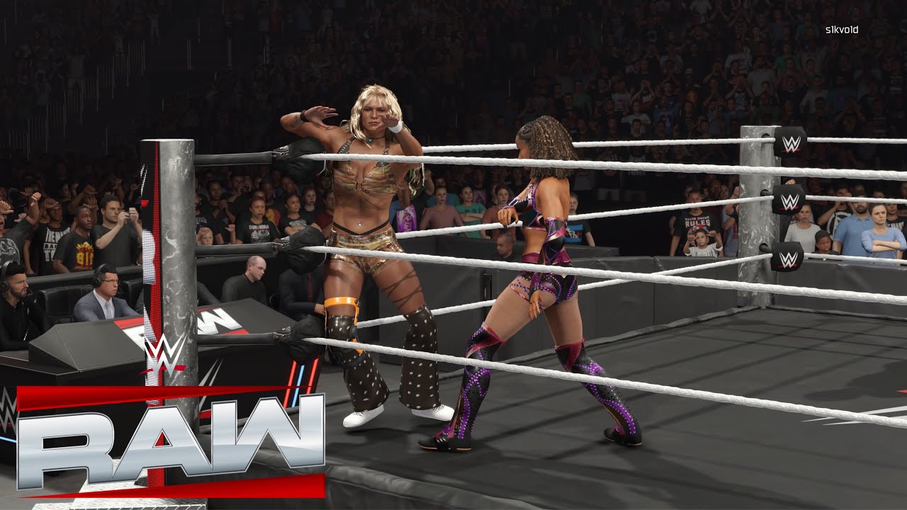 WWE 2K25 RAW Kelani Jordan VS Sol Ruca | Intercontinental Championship Match 