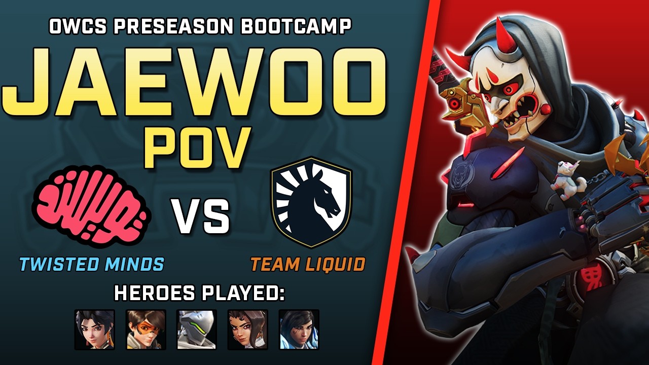 [ JaeWoo ] Going BEYOND Genji | Twisted Minds vs Team Liquid | OWCS Preseason Bootcamp