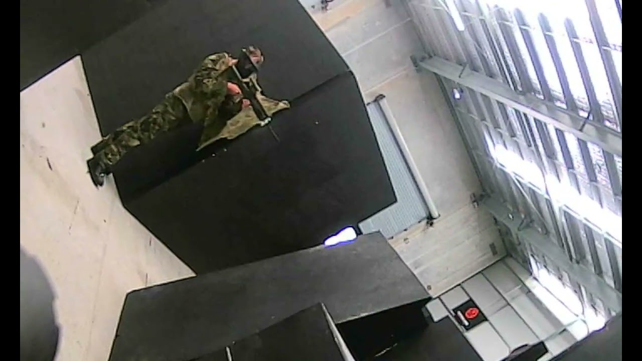 POPOs Gun Mounted Cam - Bodycam Real Footage - HPA Air Field - Tactical Edge Hobbies Indoors