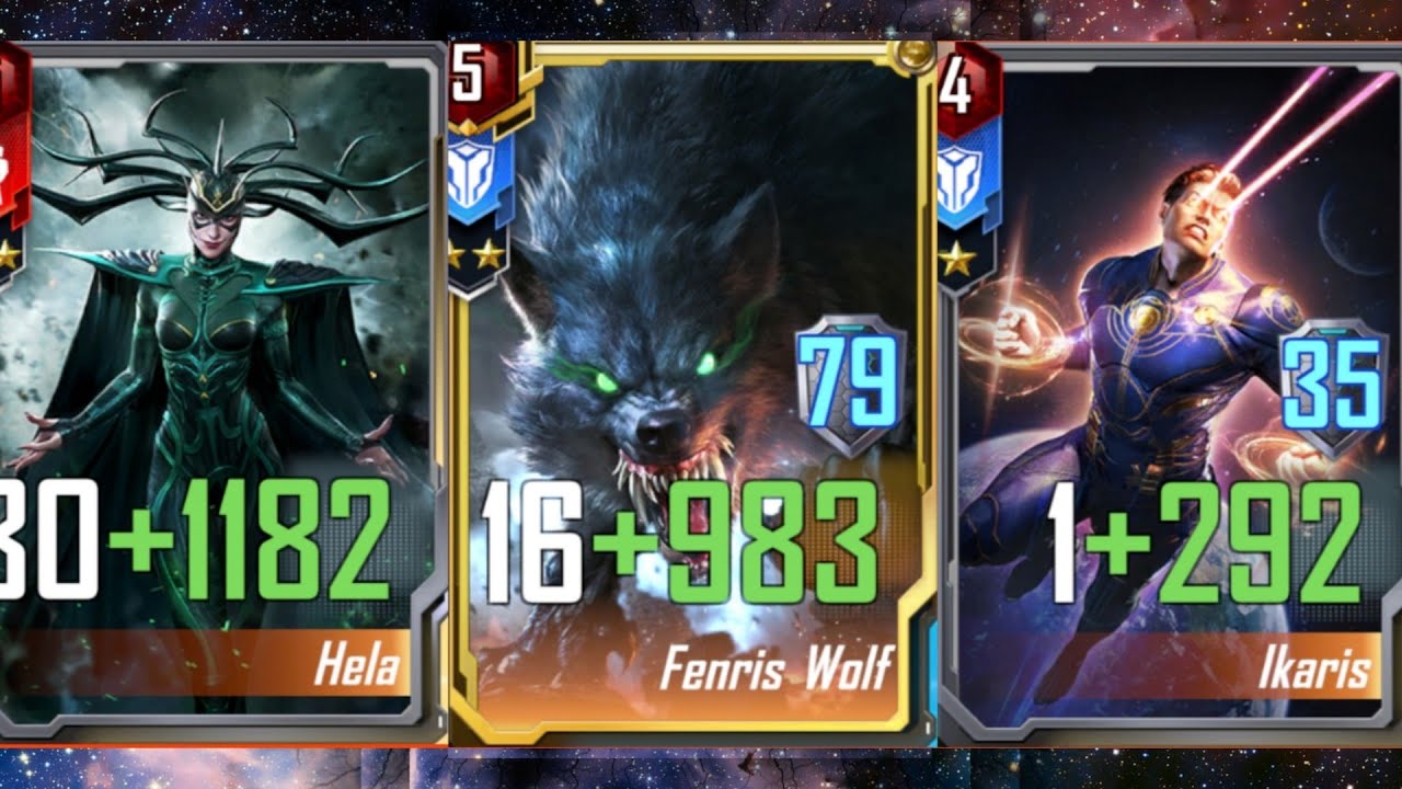 MARVEL DUEL Hela and Fenris Ikaris