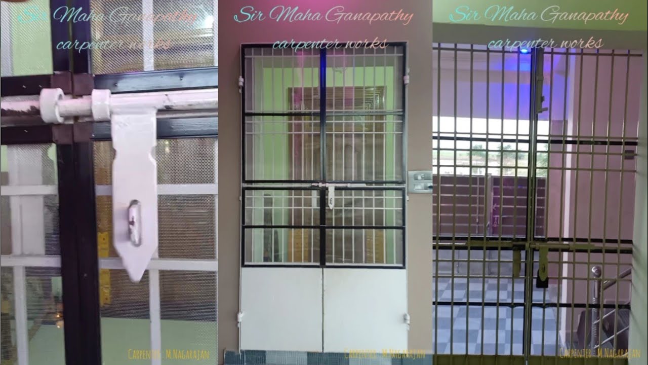 Mosquito frame iron gate fitting works.Sri maha ganapathy carpenter works.