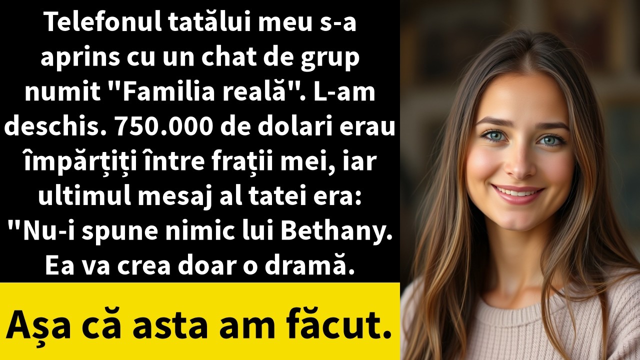 Telefonul tatălui meu s-a aprins cu un chat de grup numit 