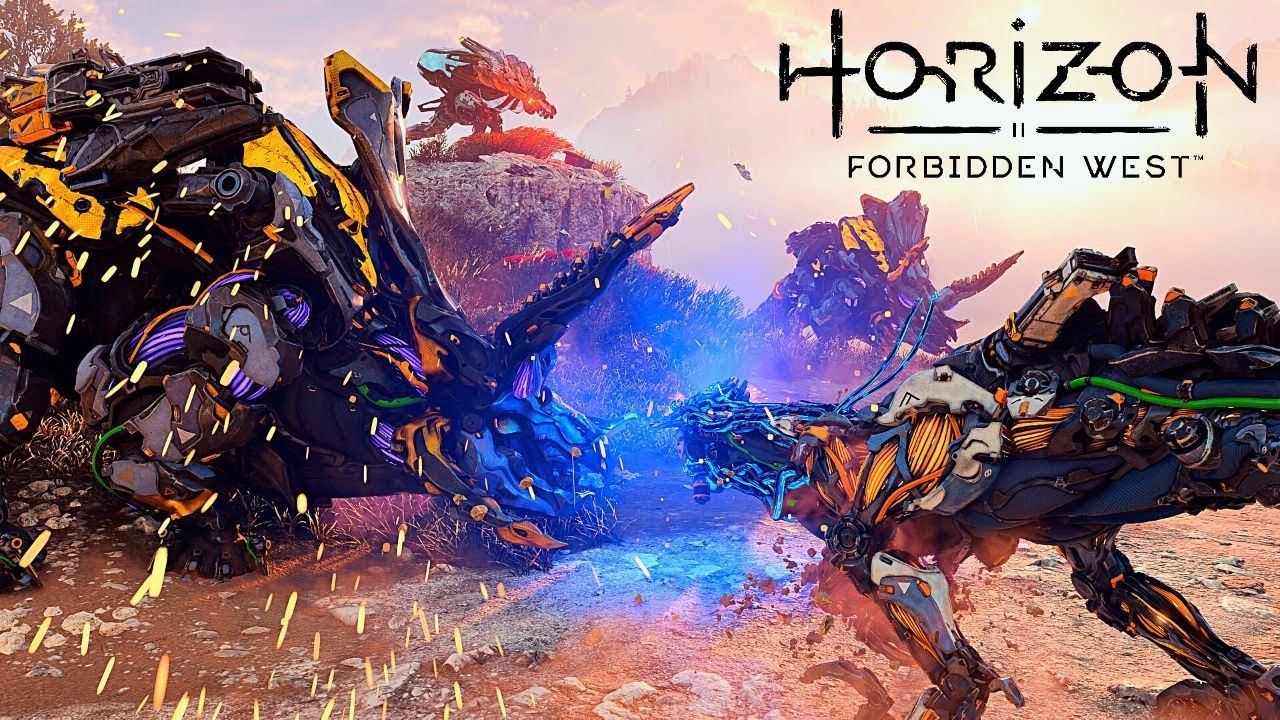 Clawstrider w/ Skydrifter Override VS Apex Grimhorns & Bellowbacks | HORIZON FORBIDDEN WEST