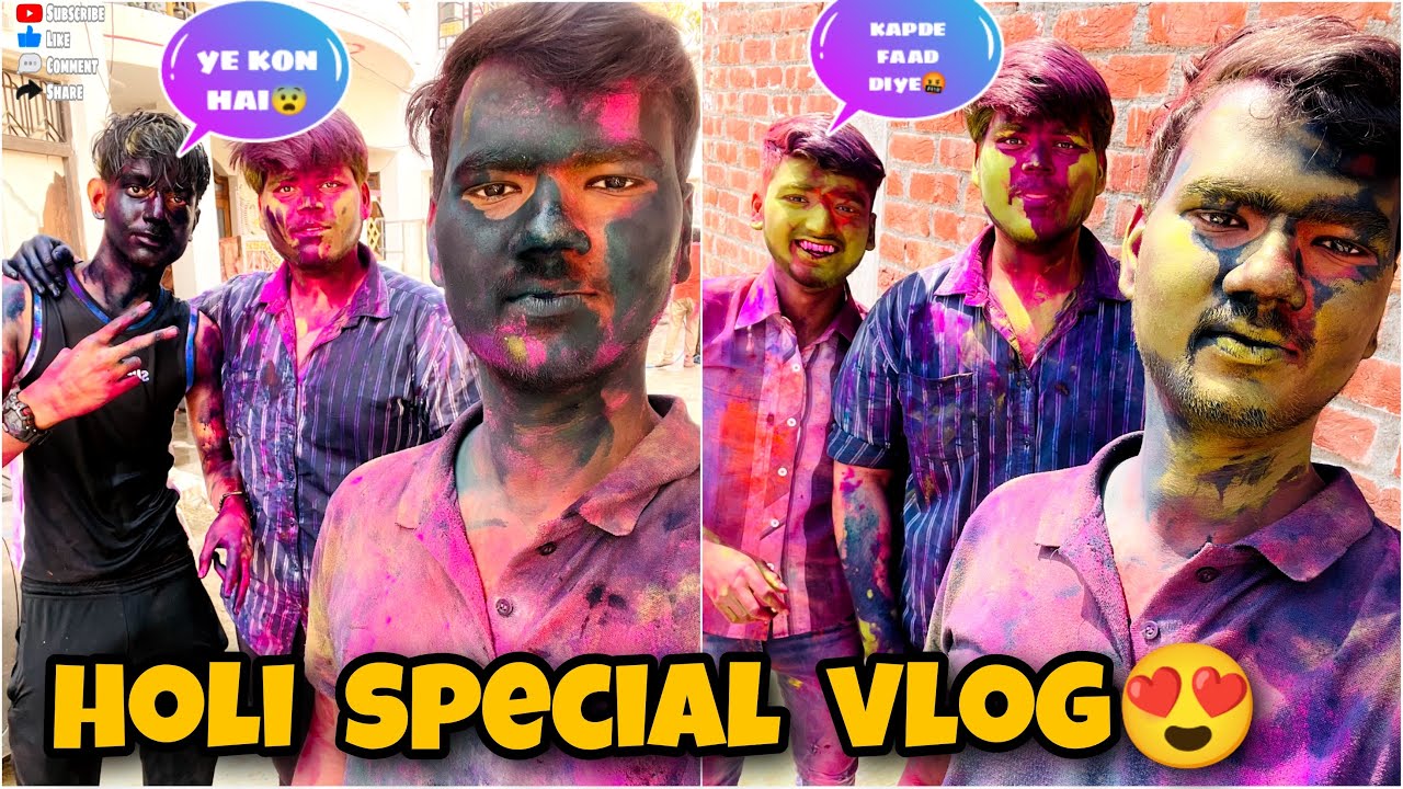 Holi Special Vlog || kapde faad diye 🤬|| accident || @saurabh_up30vlogs