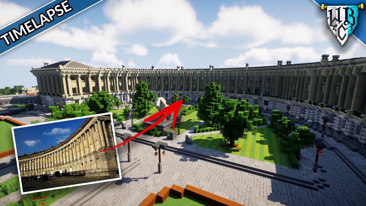Georgian Townhouse Crescent | Minecraft Timelapse | 750 Sub Special