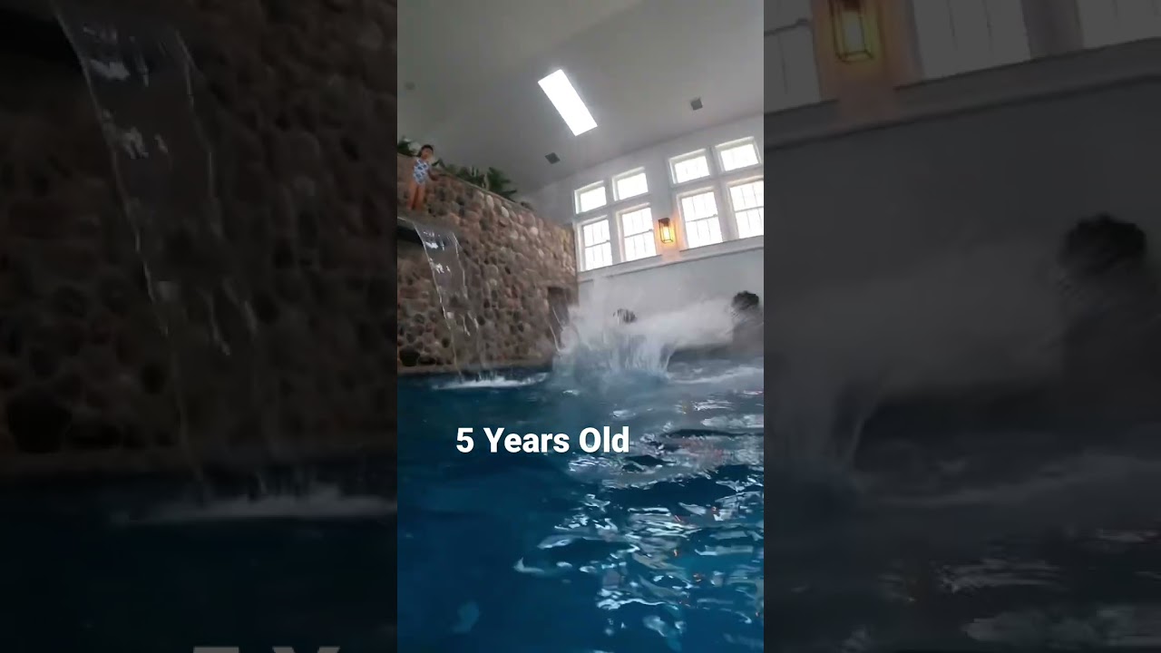 5 Years Old Cliff Jump!💦 #learntoswim #shorts #5yearsold @njkidscoach