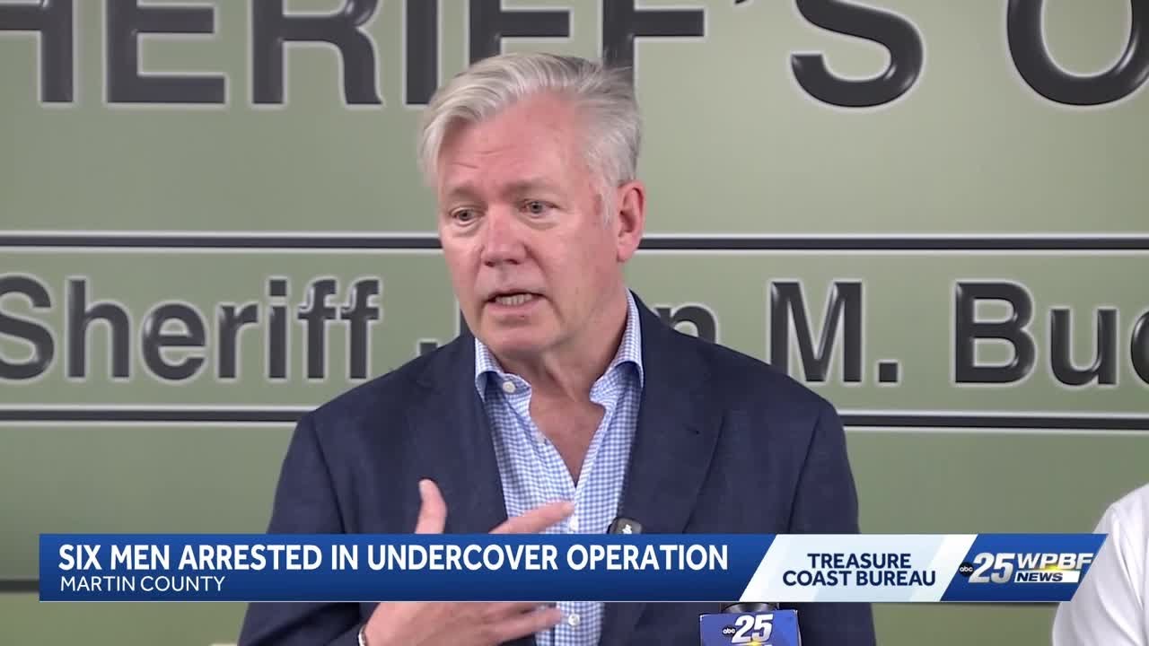 Six men arrested in Martin County undercover sex sting targeting minors