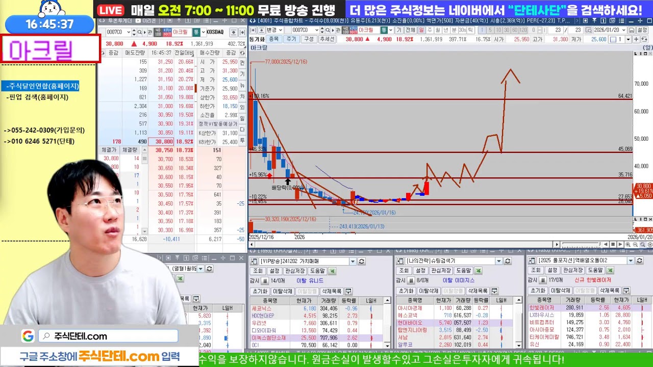 단테형의1등주식LIVE🔴[26년1월20일]-종가배팅 한번 봐보자!!!! 장마감 시황 #주식단테