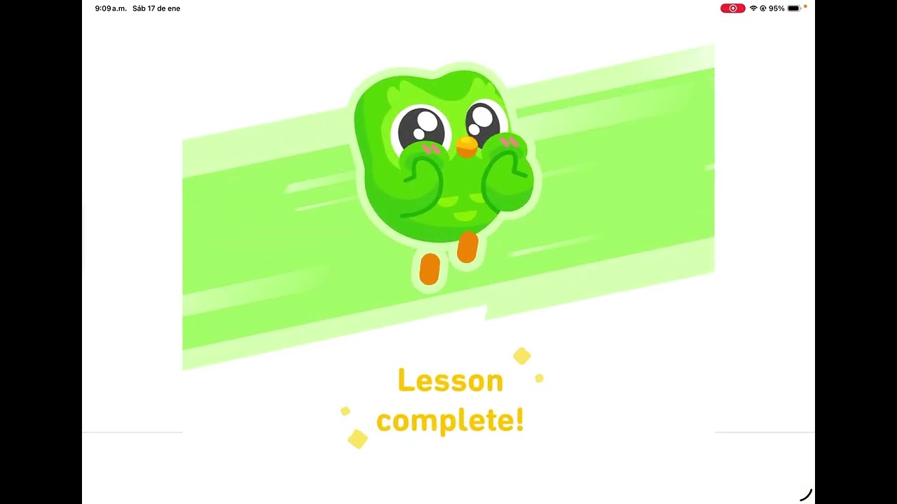 Haciendo mi Duolingo
