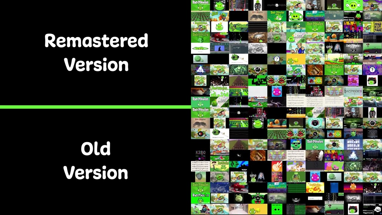 I combined both of my bad piggies 100 versions videos because im insane (VERY LOUD)