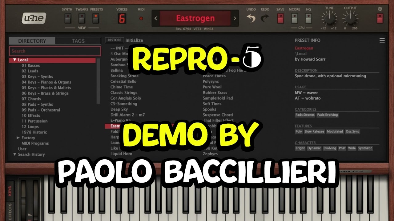 Repro 5 Demo Sounds no Talking #repro5 #uhe #repro