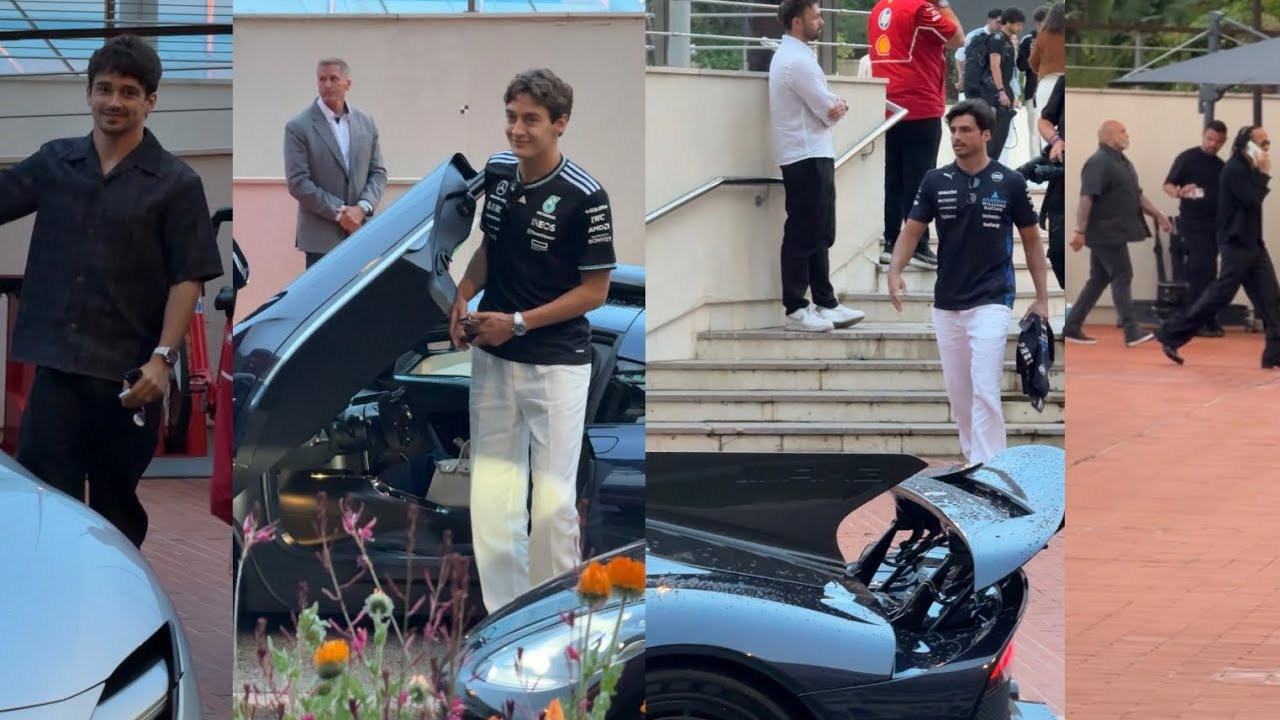 Lewis Hamilton & Charles Leclerc & Carlos Sainz & George Russell today in Monaco  Formula 1 film 🤯