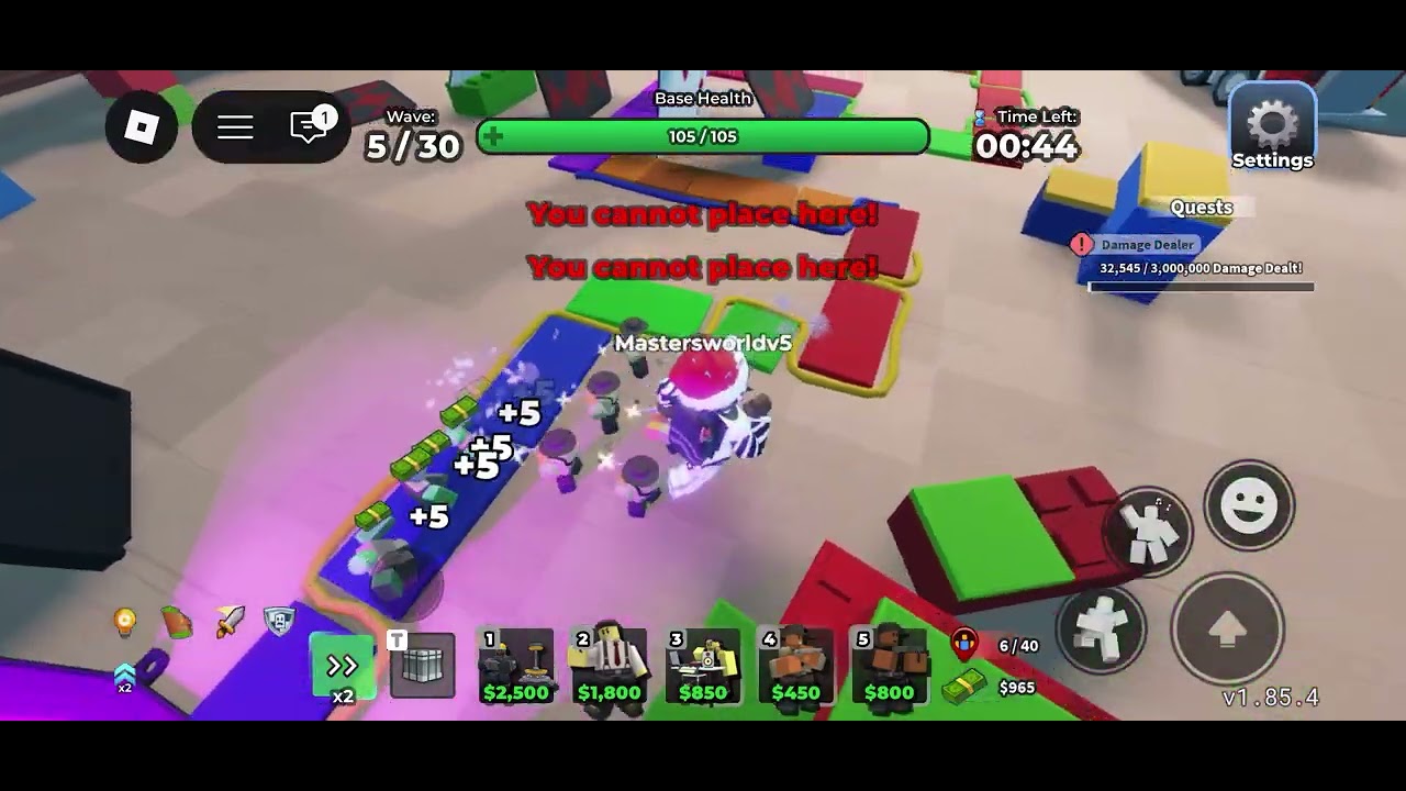 I tried to be intermediate mode and tower defense simulator  solo￼