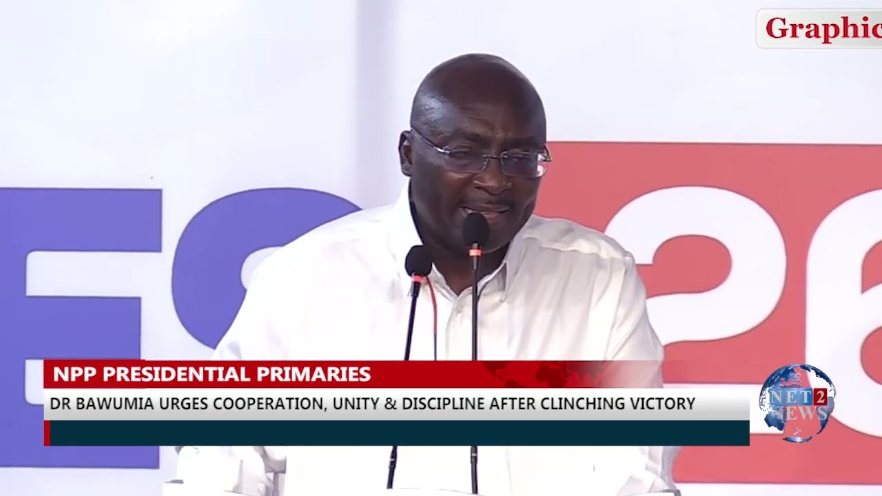 Dr. Bawumia urges cooperation, unity and discipline after clinching victory.