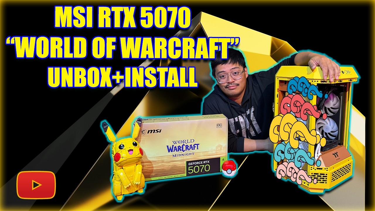 Распаковка и установка видеокарты MSI World of Warcraft RTX 5070