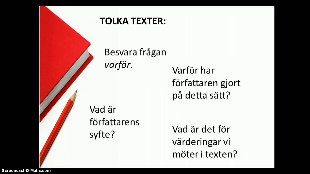 Textanalys - del 2 (Svenska 3)