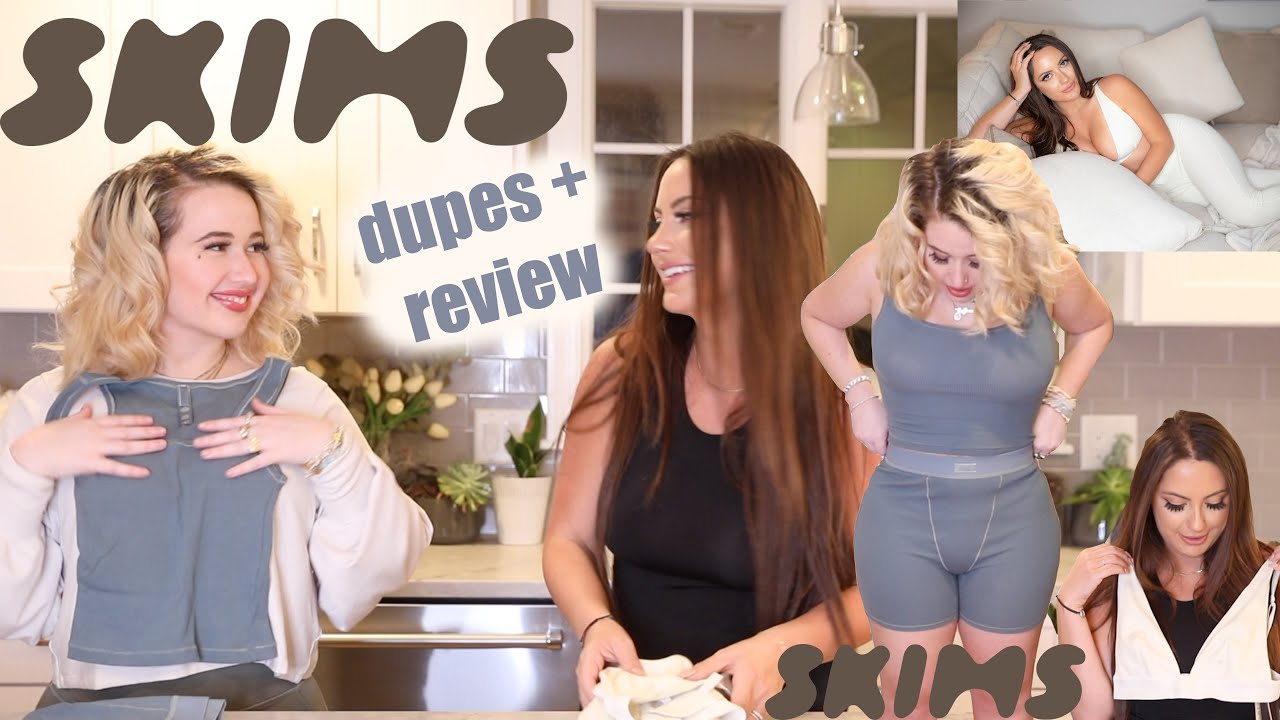 Skims Cotton Collection Loungewear by Kim Kardashian- Try On Review and dupe comparison video!