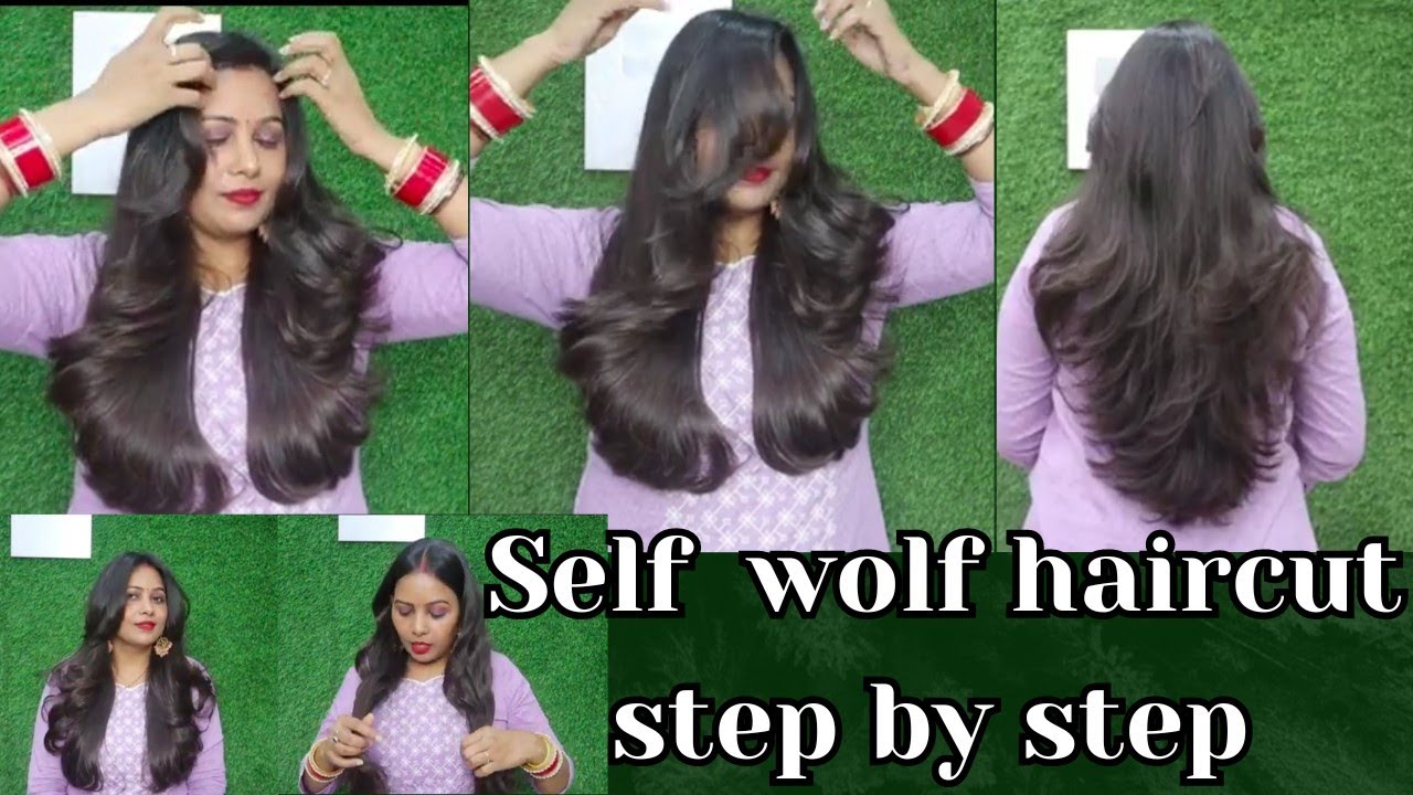 #Selfhaircut !!Self wolf haircut step by step !! highly requested self haircut tutorial easy way