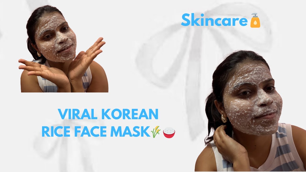 Korean rice mask for face 🌾| Brightening face pack | Korean face pack | Homemade Korean face pack 