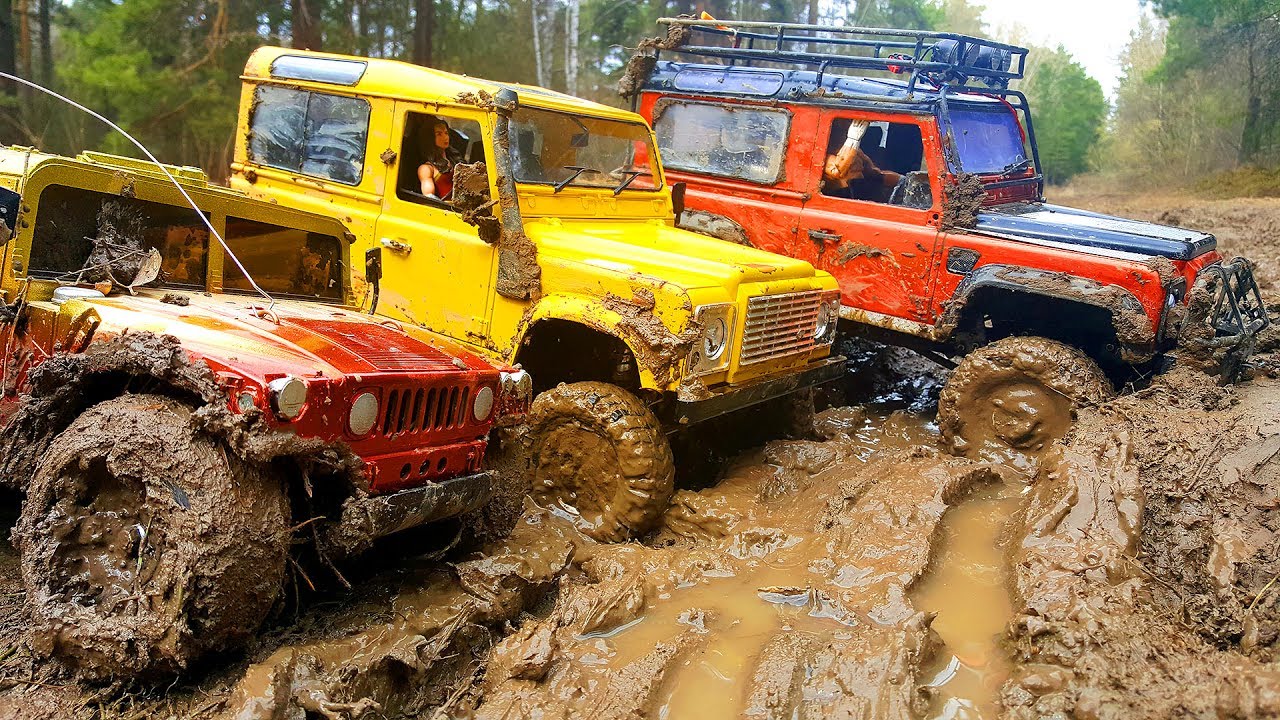 RC Cars MUD OFF Road &mdash; Land Rover Defender 90 and Hummer H1 #1&mdash; RC Extreme Pictures