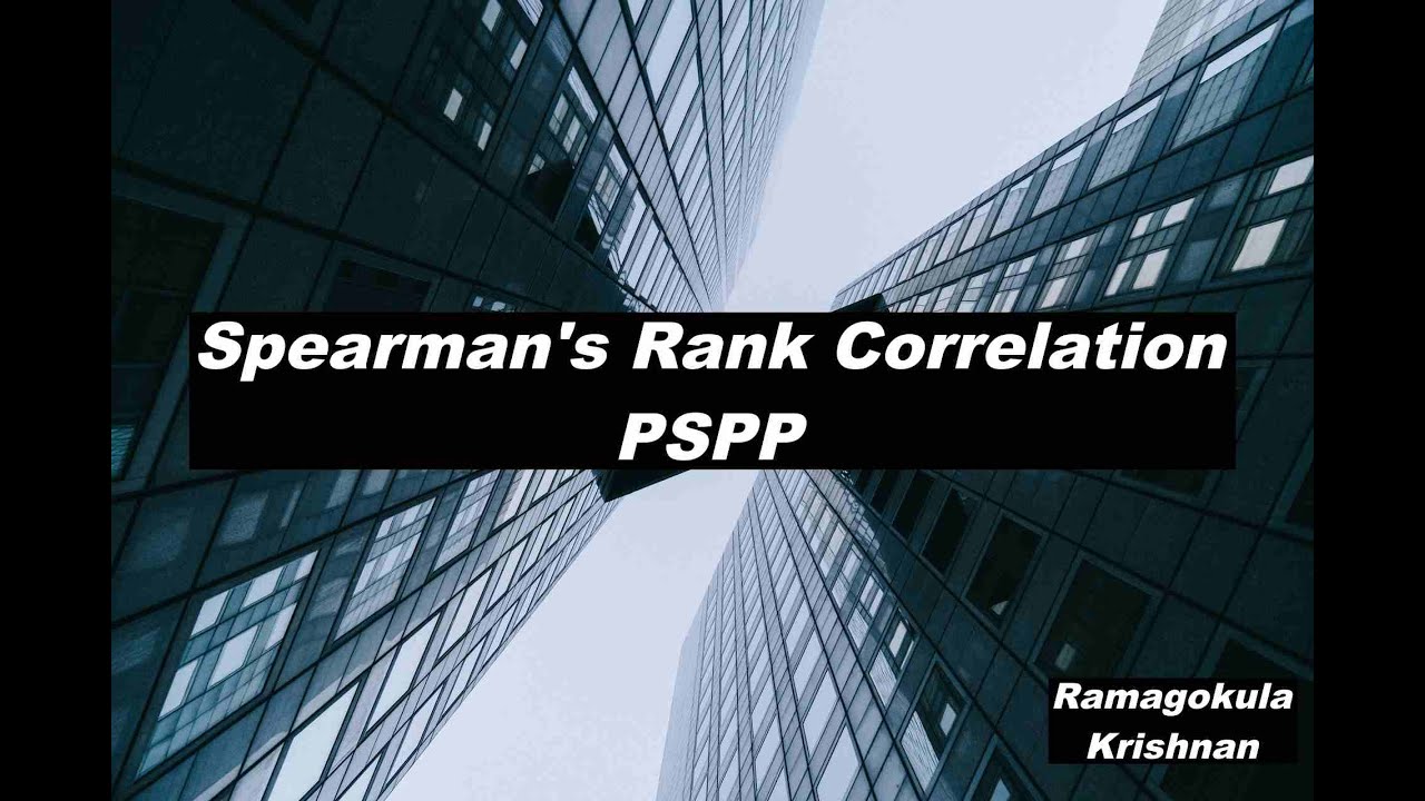 Spearman's Rank Correlation using PSPP