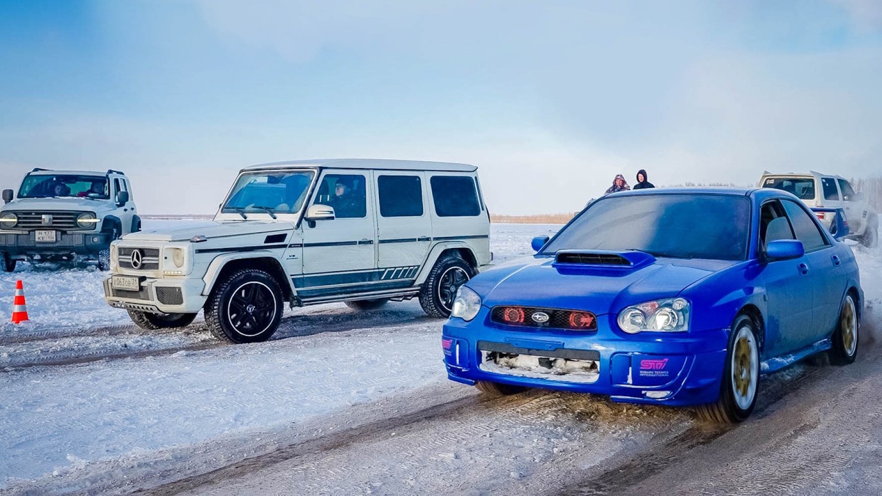 СНЕГ ОПОЗОРИЛ SUBARU / Mercedes G63 AMG против AUDI и SUBARU на снегу!