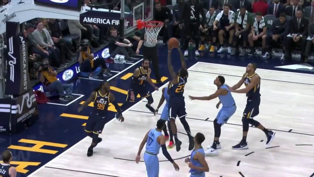 Ricky Rubio Nice Fake Move&Assist and Royce O'Neale Dunks vs. Grizzlies [02.11.18.]