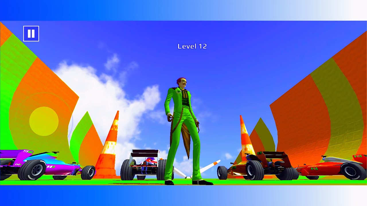 FORMULA CAR MEGA RAMP STUNTS | GT MASTER F1 RAMP RACING | IMPOSSIBLE CAR STUNT CHALLENGE P15