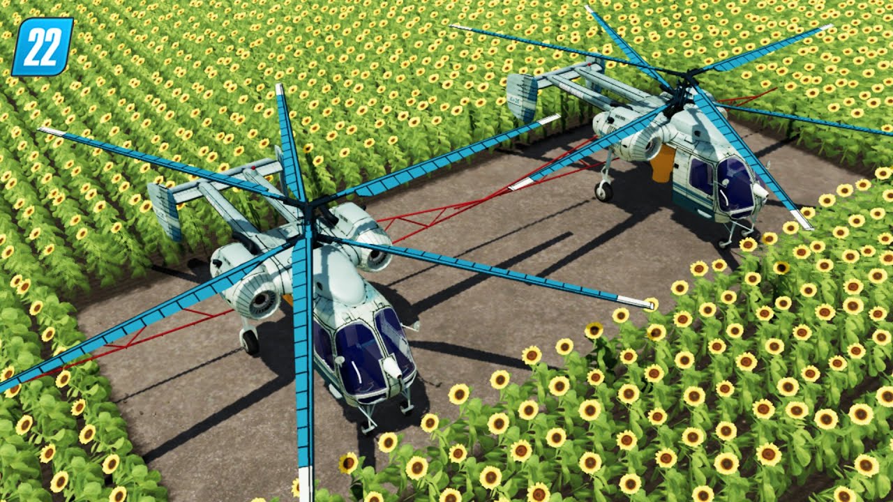 MODERN FARM! FERTILIZING W/ KA-26 HELICOPTER AGRICULTURAL MODIFICATION! FS22