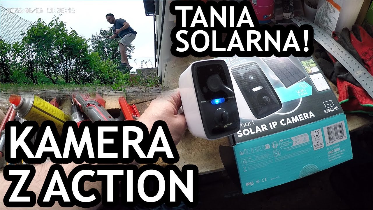 Zewnętrzna TANIA kamera solarna WIFI z ACTION Smart Solar IP Camera LSC za 129,99zł 1296p IP65