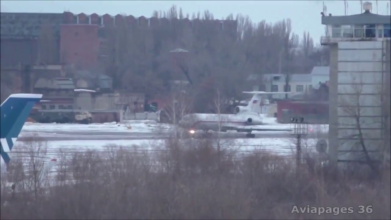 Tu-154 b-2 RA 85572 (взлёт с аэродрома Придача Воронеж 2015)