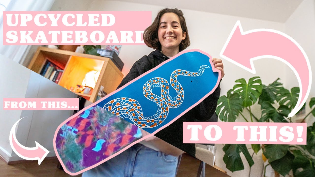 How to paint a CUSTOM SKATEBOARD DECK - Skateboard DIY