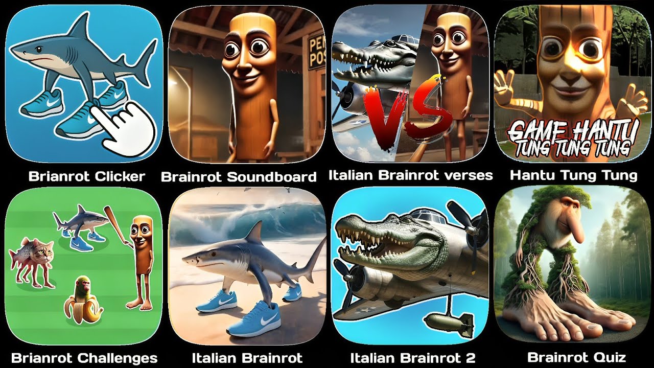 Roblox, Italian Brainrot,AI Animal Mems, Tricky Mini Challenge Hantu Tung Tung, Hide The Backroom
