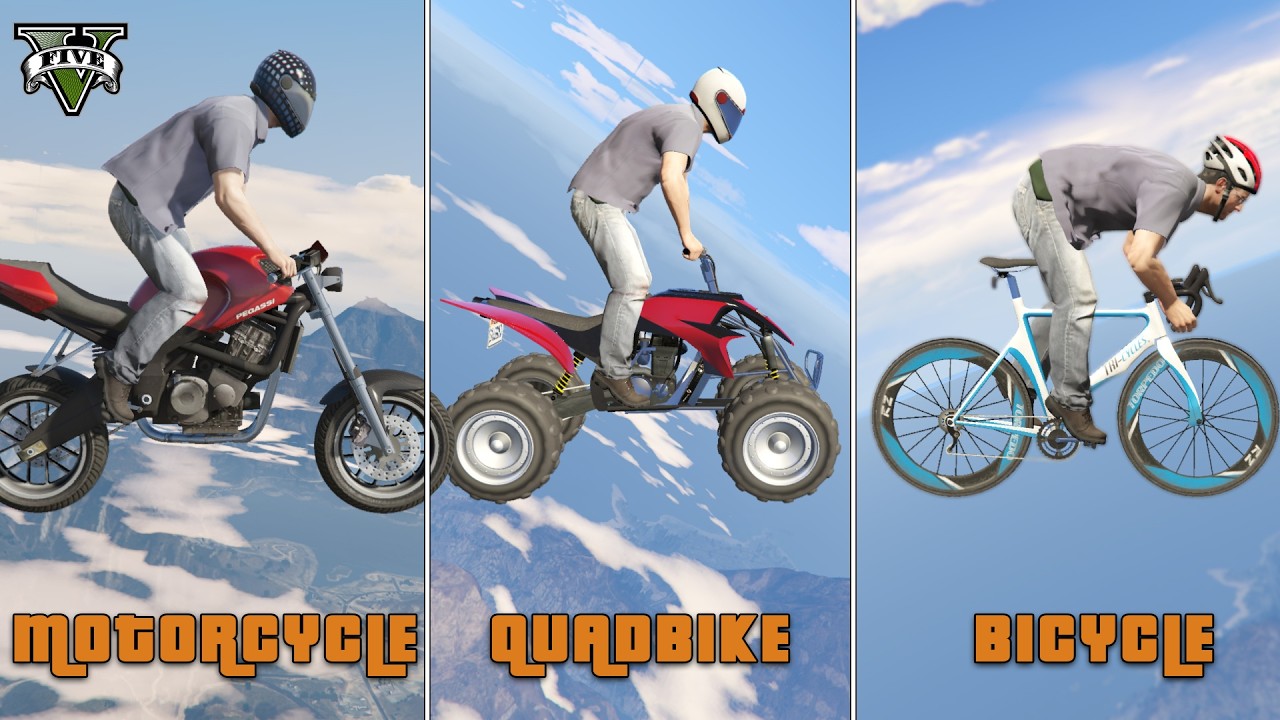 Falling from the Sky with Different Vehicles in GTA 5! ☁️🚗💥